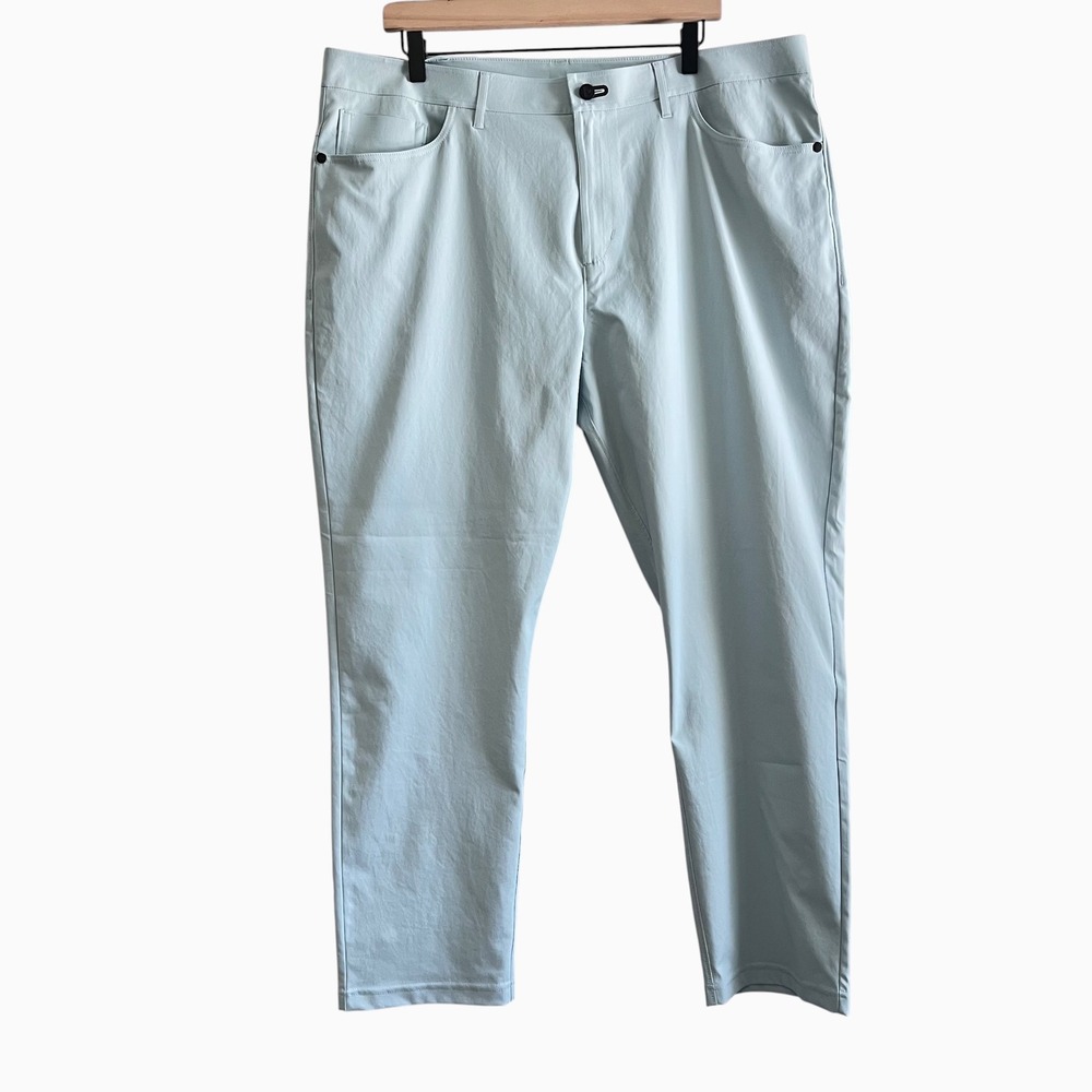 Public Rec Light Blue 5-Pocket Work Pants 40x30 EUC Stretch Golf Casual
